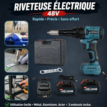 Pince à rivet électrique pro 48 volt